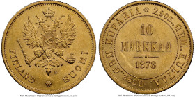 Russian Duchy. Alexander II gold 10 Markkaa 1878-S MS63 NGC, Helsinki mint, KM8.1. HID09801242017 © 2024 Heritage Auctions | All Rights Reserved