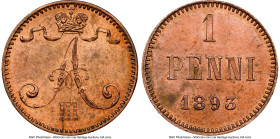 Russian Duchy. Alexander III Penni 1893 MS64 Red and Brown NGC, KM10. HID09801242017 © 2024 Heritage Auctions | All Rights Reserved