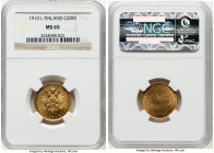 Russian Duchy. Nicholas II gold 20 Markkaa 1910-L MS65 NGC, Helsinki mint, KM9.2. HID09801242017 © 2024 Heritage Auctions | All Rights Reserved