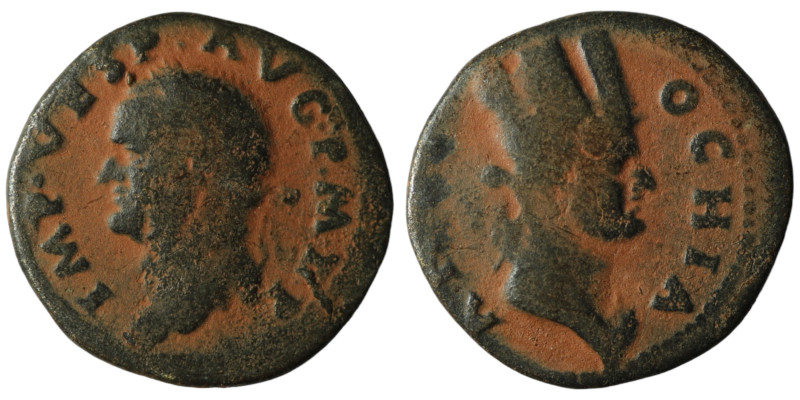 Vespasian. (69-79 AD). Æ Semis. Syria. Antioch. artificial sandpatina. 20mm, 3,5...