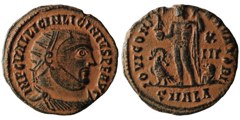 Licinius I. (321-323 AD). Follis. Alexandria. Obv: IMP C VAL LICIN LICINIVS P F ...