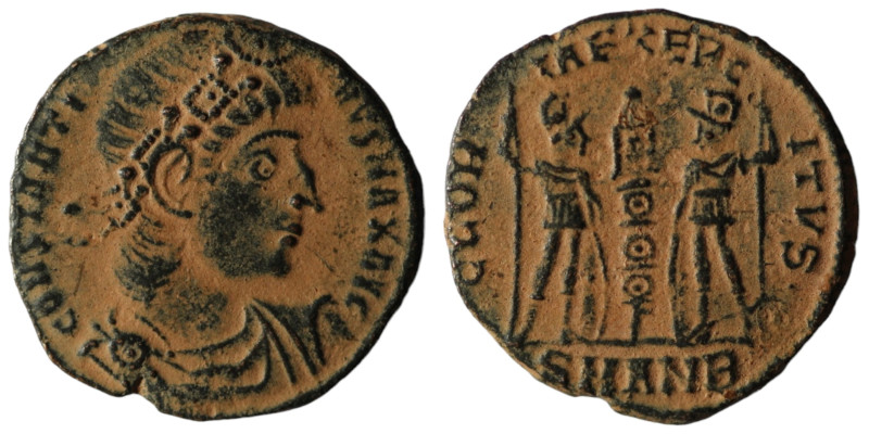 Constantinus I. (306-337 AD). Æ Follis. Antioch. Obv: CONSTANTINVS MAX AVG. laur...