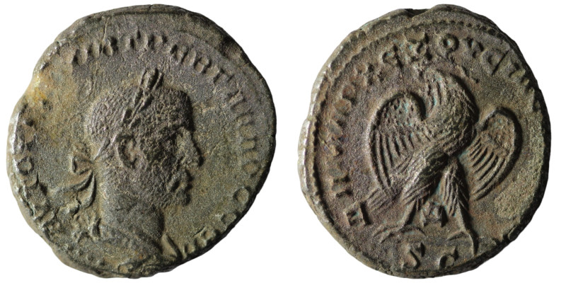 Trebonianus Gallus. (251-253 AD). Billon Tetradrachm. Antioch. Obv: laureate bus...