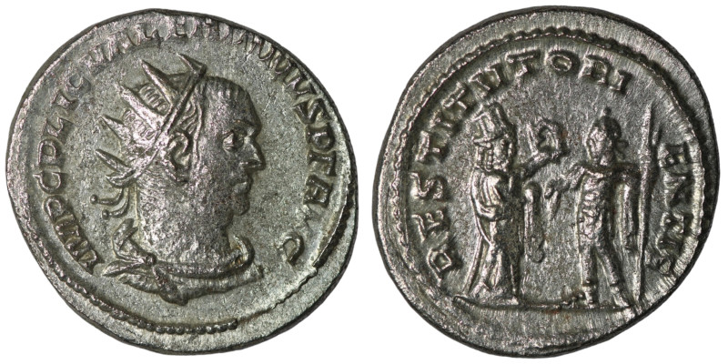 Valerian I. (253-260 AD). AR Antoninian. Antioch. Obv: IMP C P LIC VALERIANVS AV...