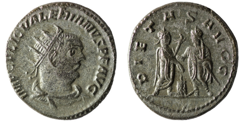 Valerian I. (256-258 AD). AR Antoninian. Antioch. Obv: IMP C P LIC VALERIANVS P ...