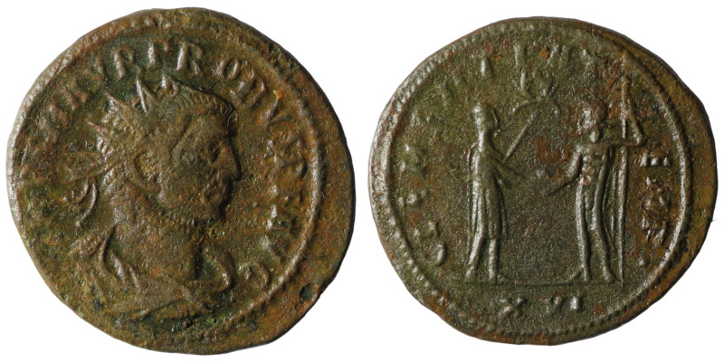 Probus. (276-282 AD). Æ Antoninian. Antioch. Obv: IMP C M AVR PROBVS AVG. radiat...