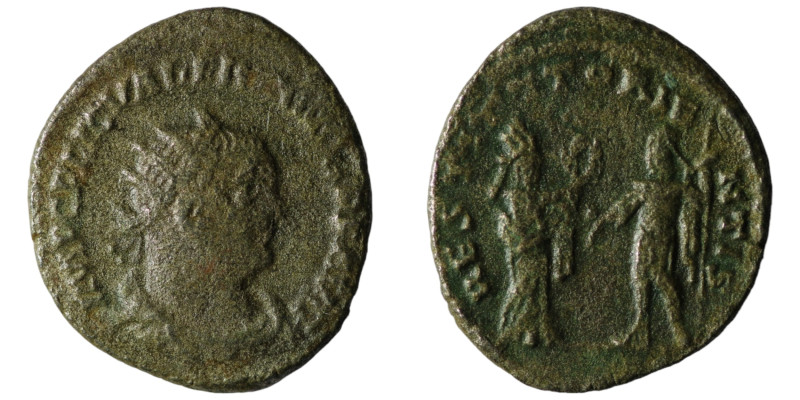 Valerian I. (253-260 AD). BI Antoninian. Antioch. Obv: IMP C P LIC VALERIANVS AV...