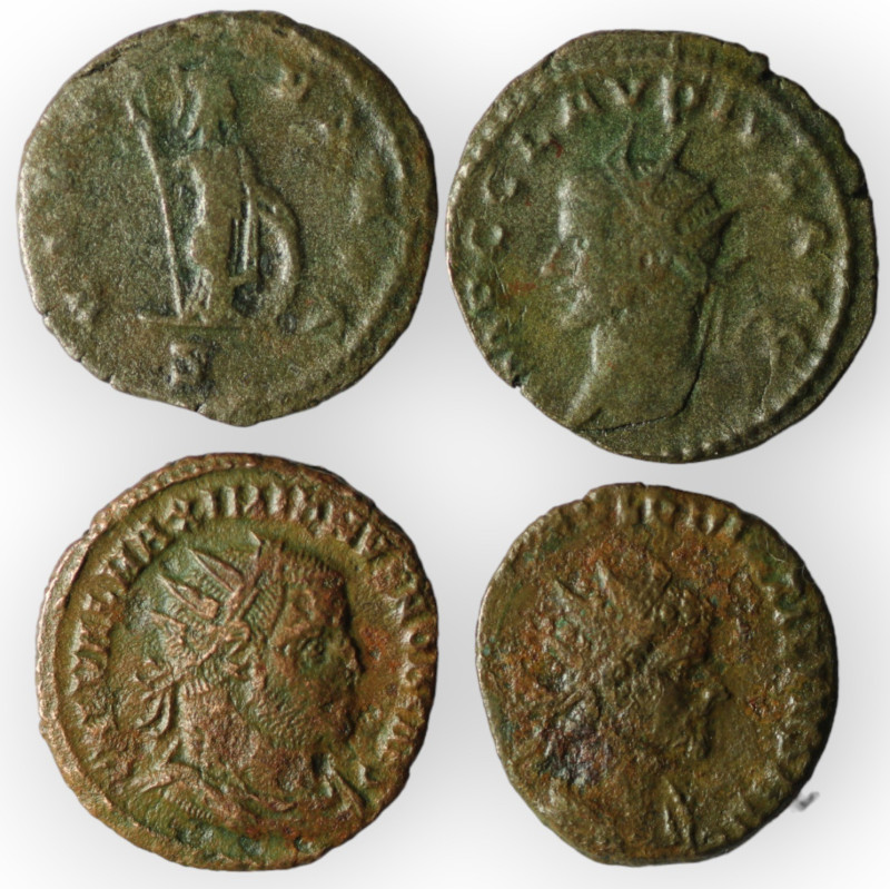 Lot of 4 ancient bronze coins. sold as seen, no return.