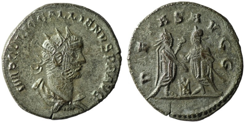 Gallienus. (255-256 AD). AR Antoninian. Antioch. Obv: IMP C P LIC GALLIENVS P F ...