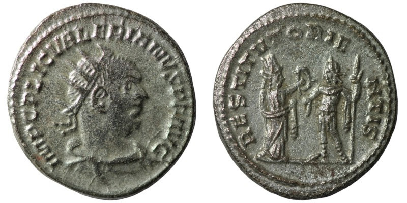 Valerian I. (253-260 AD). AR Antoninian. Antioch. Obv: IMP C P LIC VALERIANVS AV...