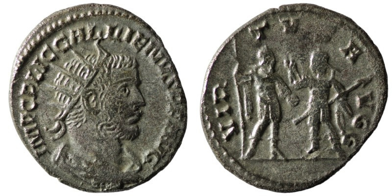 Gallienus. (260 AD) AR Antoninian. Antioch. Obv: IMP C P LIC GALLIENVS P F AVG. ...