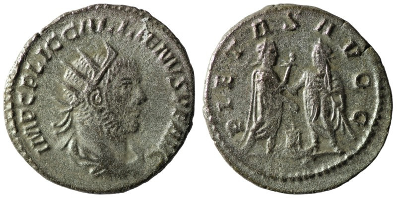 Gallienus. (255-256 AD). AR Antoninian. Antioch. Obv: IMP C P LIC GALLIENVS P F ...