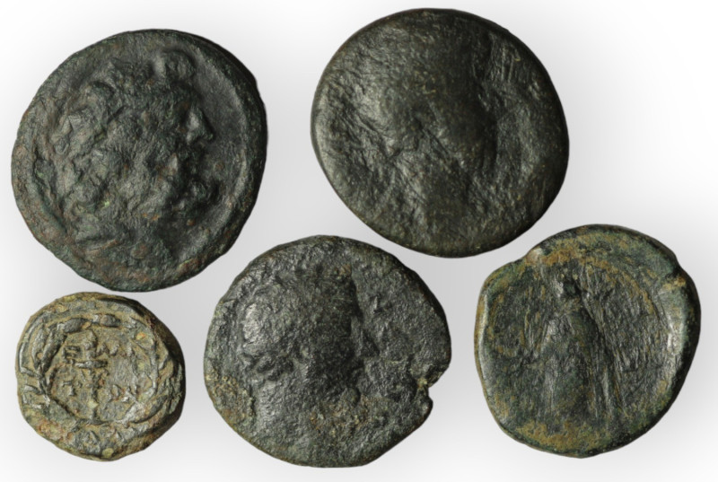 Lot of 5 ancient coins. sold as seen, no return.