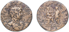 Rome Roman Empire 117 AE Dupondius - Hadrian (PONT MAX TR POT COS II ADVENTVS AVG S C; Roma) Orichalcum Rome Mint 13.09g VF RIC II.3 159 OCRE ric.2_3(...