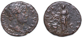 Rome Roman Empire 125 - 127 AE As - Hadrian (SALVS AVGVSTI COS III S C; Salus) Bronze Rome Mint 9.6g VF RIC II.3 828 OCRE ric.2_3(2).hdn.828