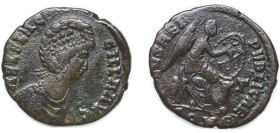 Rome Roman Empire 378 - 383 CONԐ AE Nummus - Aelia Flacilla (SALVS REPVBLICAE; Constantinopolis) Bronze Constantinopolis Mint 4.21g VF RIC IX 55 OCRE ...