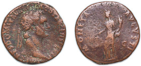 Rome Roman Empire 87 AE As - Domitian (MONETA AVGVSTI S C; Moneta) Bronze Rome Mint 9.2g VF RIC II.1 547 OCRE ric.2_1(2).dom.547