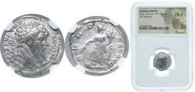 Rome Roman Empire 197 - 198 AR Denarius - Septimius Severus (ANNONAE AVGG; Annona) Silver Rome Mint 3.1g NGC CH F RIC IV.1 107 OCRE ric.4.ss.107