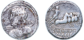 Rome Roman Republic (ancient) 84 BC AR Denarius (Licinii: Lucius Licinius Macer) Silver Rome Mint 3.8g VF RRC 354/1 CRR 732 RSC 16 RCV I 274 RBW 1355