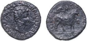 Rome Celsa Roman provinces, Tarraconensis 5 BC - 3 BC AE As - Augustus (Celsa, CN DOMITIO C V I CEL II VIR C POMPEIO) Bronze Celsa Mint 12.88g VF RPC ...