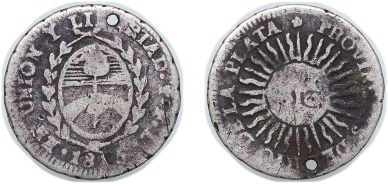 Argentina United Provinces of the Rio de la Plata 1815 PTS FL ½ Sol Silver (.896...