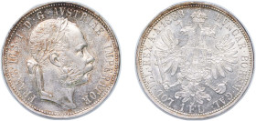 Austria Austro-Hungarian Empire 1888 1 Florin - Francis Joseph I Silver (.900) Vienna Mint (6572045) 12.35g UNC KM 2222 Kahnt/Schön 149