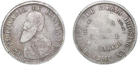 Bolivia Republic 1865 FP 1 Melgarejo (Monetary Medal) Silver (.666) Potosi Mint 20.06g VF KM 146 Tapia 281 Tapia 282 Tapia 283 Burnett 95A1 Fonrobert ...