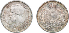 Brazil Empire 1889 2000 Réis - Pedro II Silver (.917) (1280232) 25.44g AU KM 485