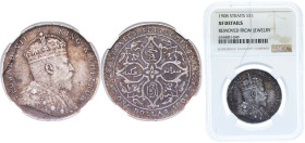 British Malaysia Straits Settlements British colony 1908 1 Dollar - Edward VII Silver (.900) Royal Mint (Tower Hill) (4151652) 20.218g NGC XF Crack on...