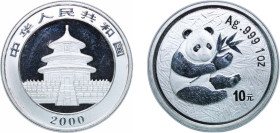 China People's Republic of China 2000 10 Yuan (Panda) Silver (.999) (140000) 31.26g UNC KM 1310