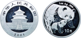China People's Republic of China 2004 10 Yuan (Panda) Silver (.999) 31.07g UNC KM 1528