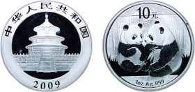 China People's Republic of China 2009 10 Yuan (Panda) Silver (.999) (600000) 31.17g UNC