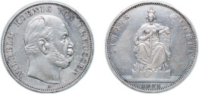 Germany Kingdom of Prussia German states 1871 A 1 Thaler - William I ("Siegestaler") Silver (.900) Berlin Mint (880000) 18.52g VF KM 500 AKS 118 Dav G...