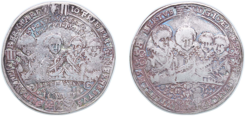 Germany Duchy of Saxe-Weimar Holy Roman Empire 1615 ½ Thaler - John Ernest I and...