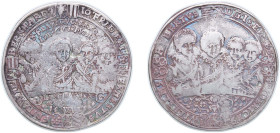 Germany Duchy of Saxe-Weimar Holy Roman Empire 1615 ½ Thaler - John Ernest I and his seven brothers Silver Saalfeld Mint 14.22g VF KM 16 Dav ST 7527