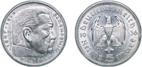 Germany Third Reich 1936 A 5 Reichsmark (Paul von Hindenburg) Silver (.900) Berlin Mint (30611157) 13.79g UNC KM 86 AKS 27 J 360 Schön 84