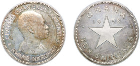Ghana British Dominion 1958 10 Shillings (Independence) Silver (.925) Royal Mint (Tower Hill) (72700000) 28.08g PF KM 7