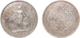 Great Britain United Kingdom 1899 B 1 Dollar - Victoria (British Trade Dollar) Silver (.900) Bombay Mint (30743159) 26.94g VF KM T5
