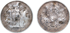 Great Britain United Kingdom 1900 B 1 Dollar - Victoria (British Trade Dollar) Silver (.900) Bombay Mint (9106619) 26.91g VF Chopmarked KM T5