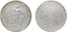 Great Britain United Kingdom 1901 C 1 Dollar - Victoria (British Trade Dollar) Silver (.900) Calcutta Mint (1513685) 26.95g XF KM T5