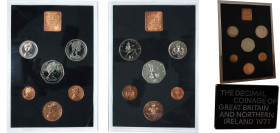 Great Britain United Kingdom 1971 Coinage Set - Elizabeth II (7 Lots) Royal Mint PF