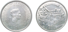 Luxembourg Principalty 1963 250 Francs - Charlotte (Millennium of Luxembourg City) Silver (.835) (11500) 25.2g UNC L 303 Weiller 293 KM 53 Schön 37