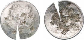 Mexico Federal Republic 1872 Go S 1 Peso Silver (.903) Guanajuato Mint (4067000) 26.31g VF Chopmarked KM 408.4