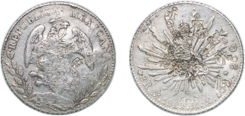 Mexico Federal Republic 1883 Mo MH 8 Reales Silver (.903) Mexico City Mint (2726...