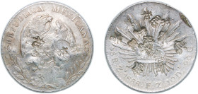 Mexico Federal Republic 1888 Zs FZ 8 Reales Silver (.903) Zacatecas Mint (5132000) 26.96g VF Chopmarked KM 377.13