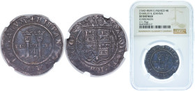 Mexico Spanish colony 1542 - 1548 M G 4 Reales - Carlos I Silver (.931) Mexico City Mint 11.75g NGC XF Corrosion MB 18