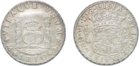 Mexico Spanish colony 1750 Mo MF 8 Reales - Fernando VI Silver (.917) Mexico City Mint 26.84g XF KM 104.1