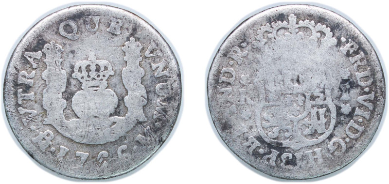 Mexico Spanish colony 1756 Mo M 1 Real - Fernando VI Silver (.917) Mexico City M...