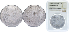 Mexico Spanish colony 1799 FM 8 Reales - Carlos IV Silver (.903) Mexico City Mint 27.07g NGC Chopmarked KM 109