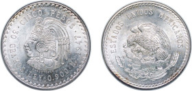 Mexico United Mexican States 1947 Mo 5 Pesos Silver (.900) Mexico City Mint (5110000) 30.1g UNC KM 465